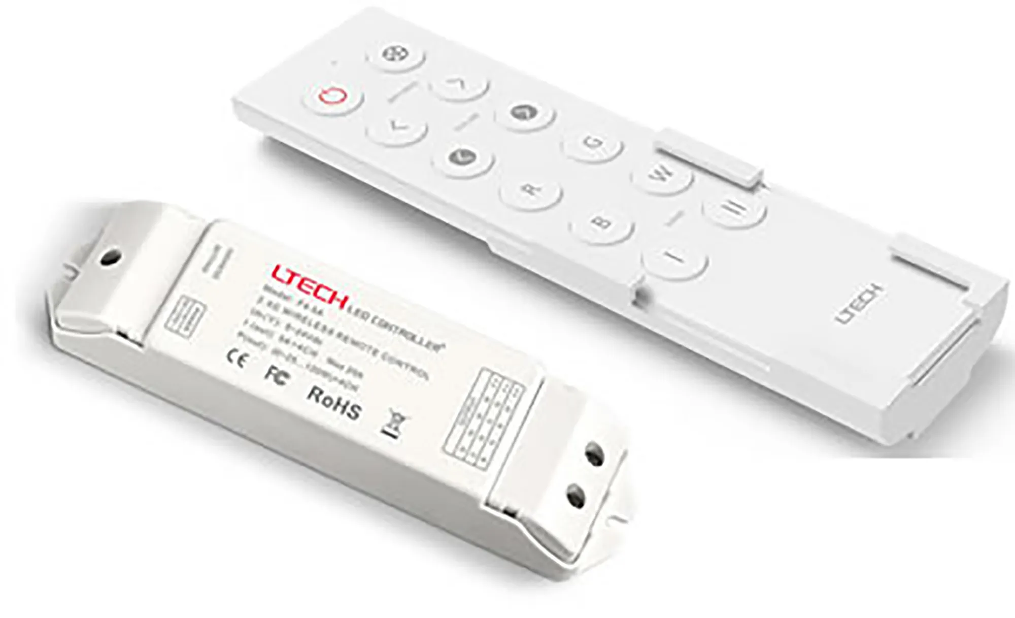 CV RF 2.4GHz Wireless Receiver 5/12/24V DC, 12Amax. 3A × 4CH, 0-100 Dimming level, IP20. F4-3A  LTECH Wireless Receiver